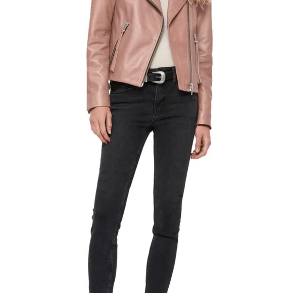 Salmon/Burnt Orange Leather Jacket - Picture 8 of 11